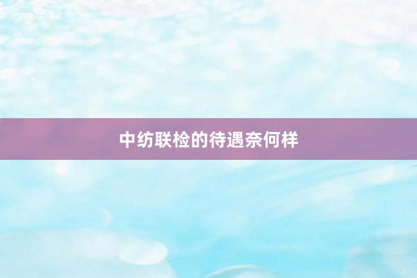 中纺联检的待遇奈何样