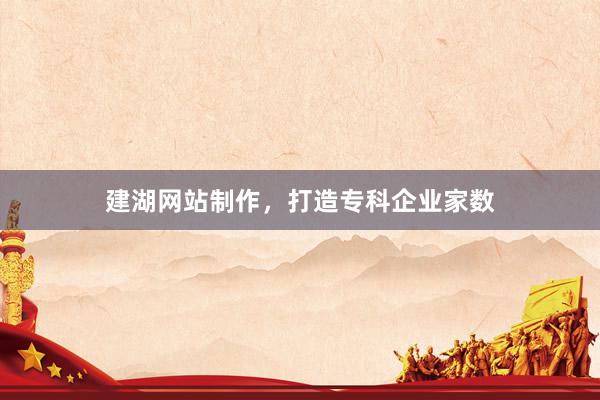 建湖网站制作，打造专科企业家数